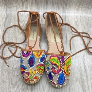 Colorful Embroidered Espadrilles by [Brand]